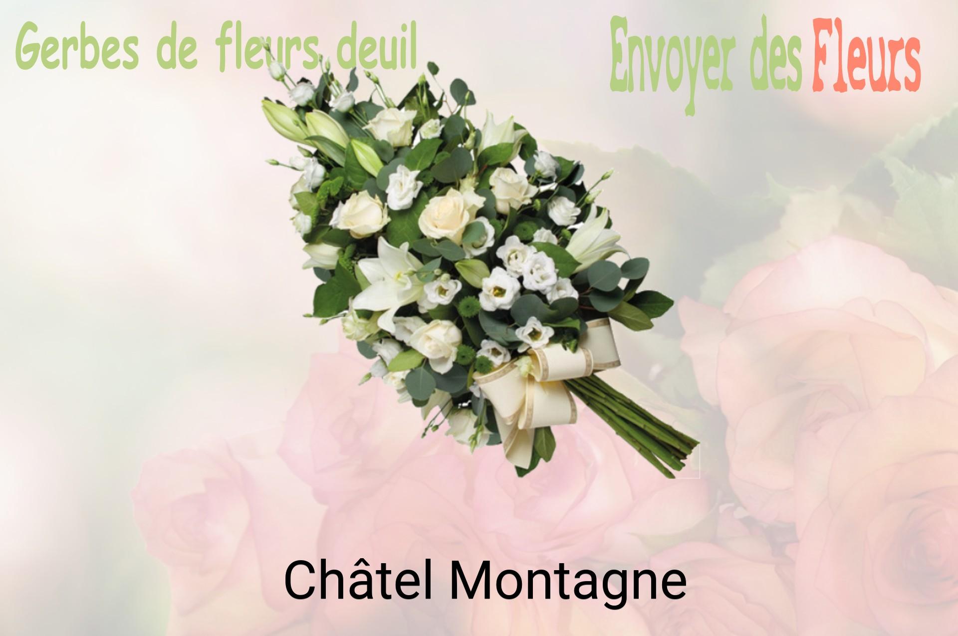 Gerbe de fleurs de deuil livrée à Châtel-Montagne